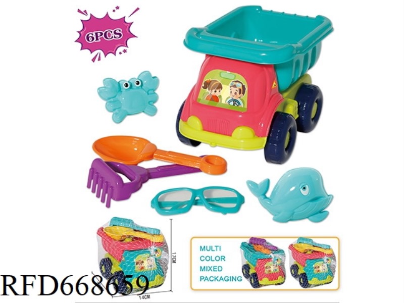 BEACH BEAR CAR 6-PIECE SET
