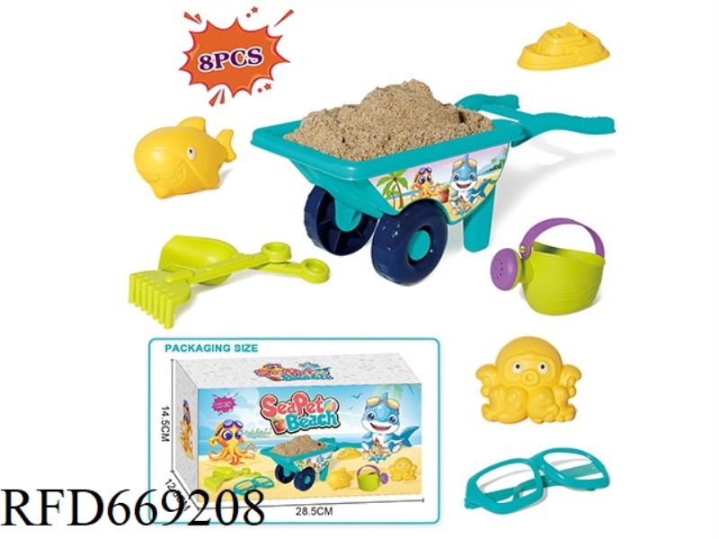 BEACH BUCKET SHARK EDITION 8-PIECE SET