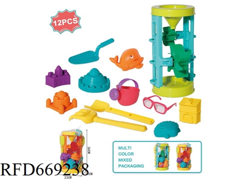 BEACH LARGE HOURGLASS 12-PIECE SET