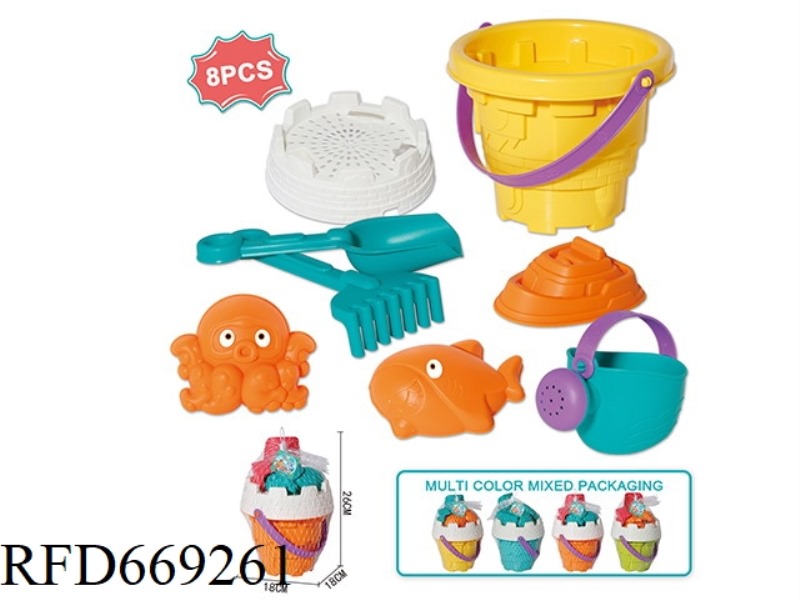 BEACH CASTLE BARREL SET 8-PIECE SET