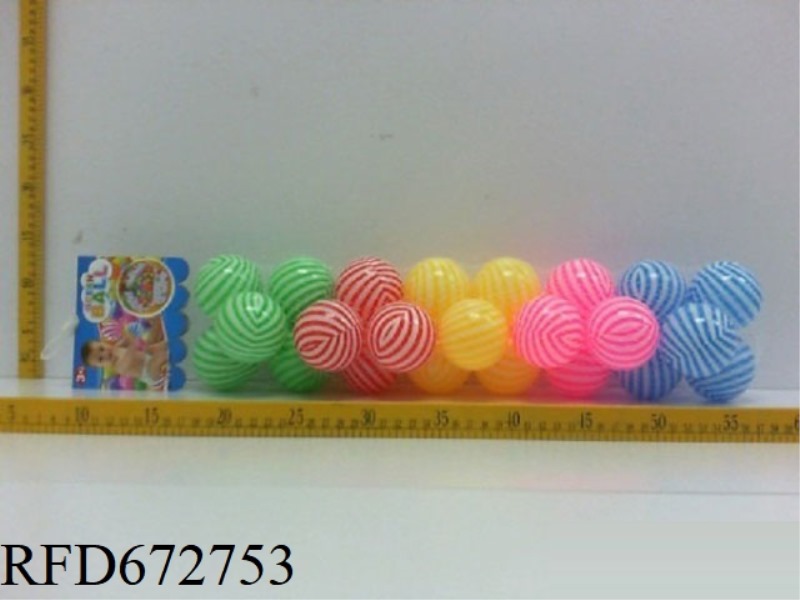 BEACH BALL, DUAL COLOR OCEAN BALL, 30 PIECES, 6.2CM