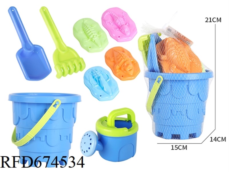 8 PIECES OF DINOSAUR FOSSILS ON THE CASTLE BEACH BUCKET SHOWER HEAD