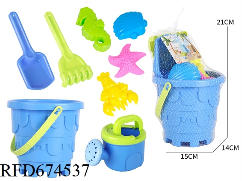 8 PIECES OF CASTLE BEACH BUCKET SHOWER HEAD FOR MARINE ANIMALS