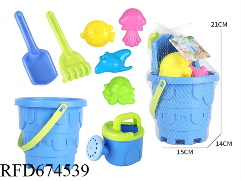 8 PIECES OF CASTLE BEACH BUCKET SHOWER HEAD FOR MARINE ANIMALS