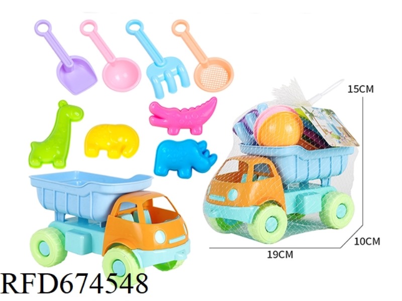 9 PIECES OF BEACH BUGGY SHOVEL TOOLS AND GRASSLAND ANIMALS