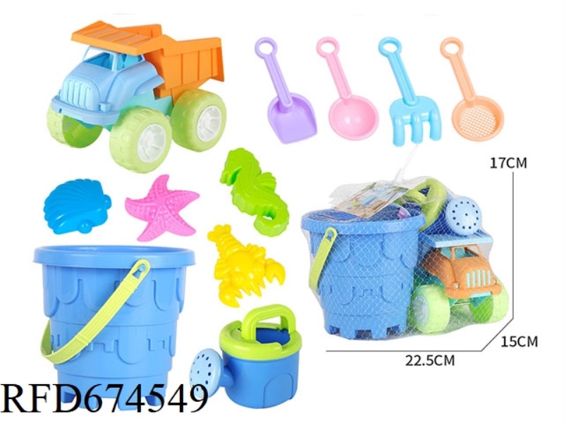 11 PIECES OF BEACH BUGGY CASTLE BARREL MARINE ANIMALS