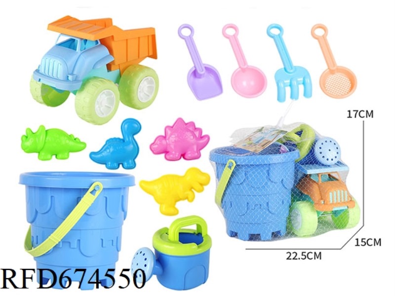 11 PIECES OF BEACH BUGGY CASTLE BARREL PRAIRIE ANIMALS