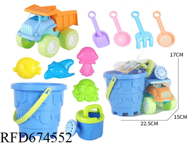 11 PIECES OF BEACH BUGGY CASTLE BARREL MARINE ANIMALS