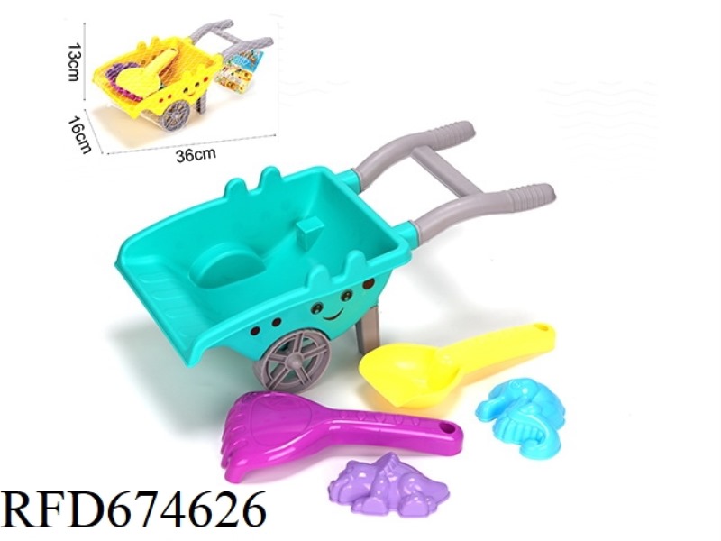 FIVE SMALL TROLLEYS