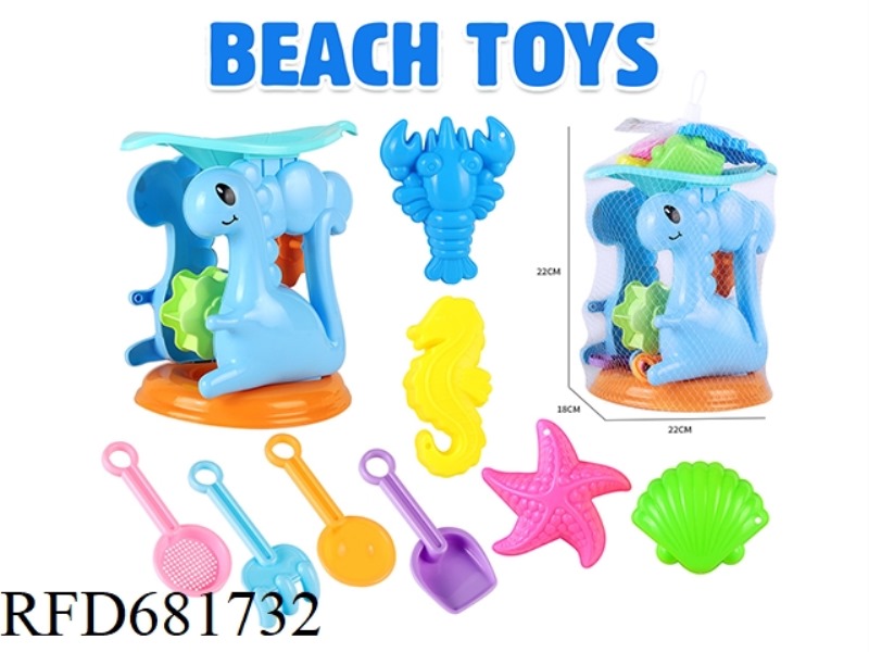DINOSAUR HOURGLASS MARINE ANIMALS 9 SET