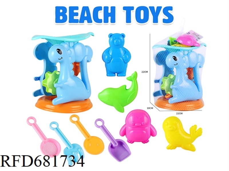 DINOSAUR HOURGLASS POLAR ANIMALS 9 SET