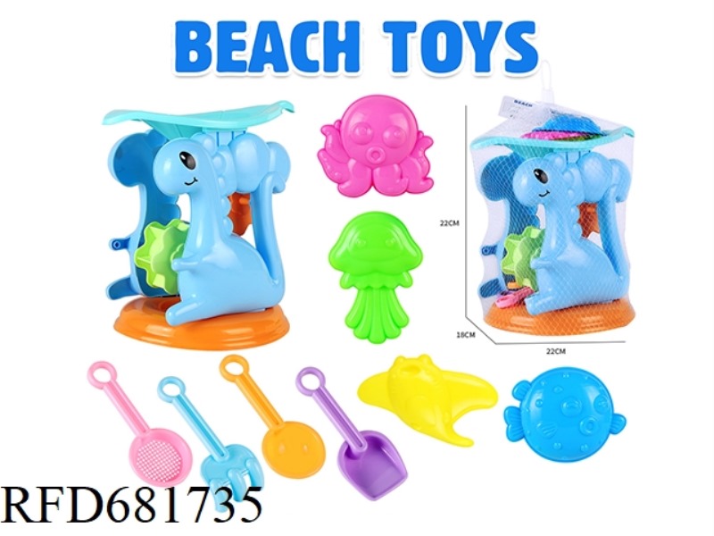 DINOSAUR HOURGLASS MARINE ANIMALS 9 SET