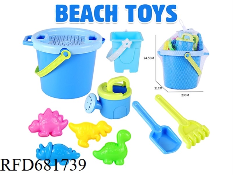 BEACH BARREL CASTLE SHOWER DINOSAUR 10-PIECE SUIT