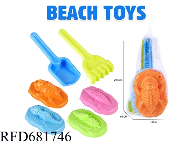 SHOVEL RAKE DINOSAUR FOSSILS 6-PIECE SET