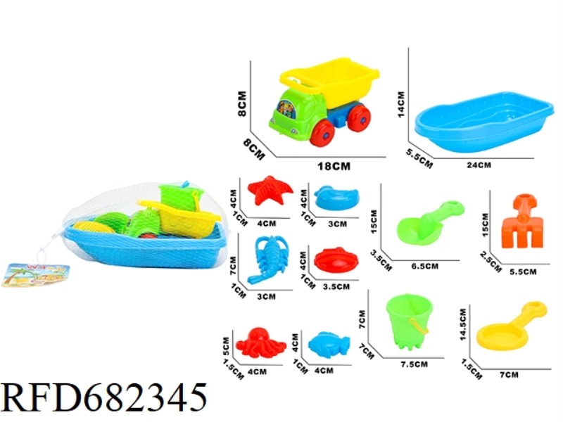 BEACH BOAT, CAR (6PCS)