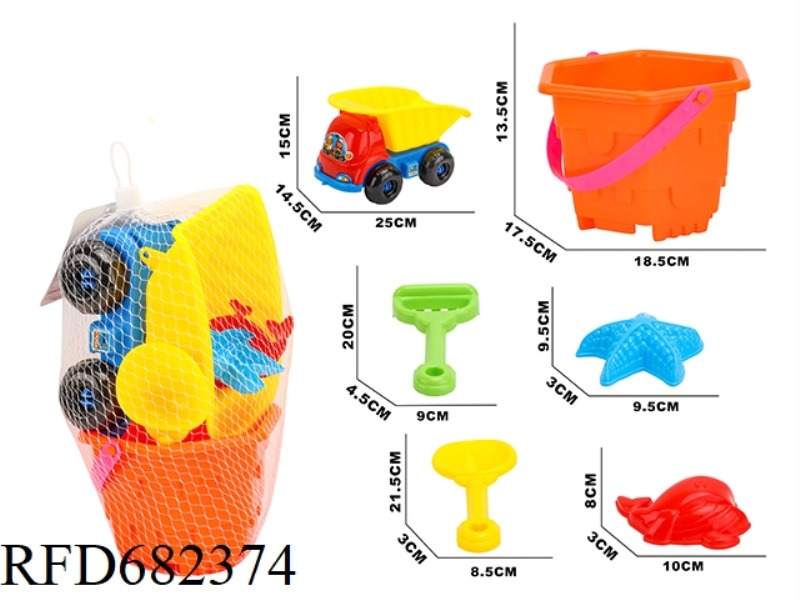 BEACH BUCKET, CAR (6PCS)