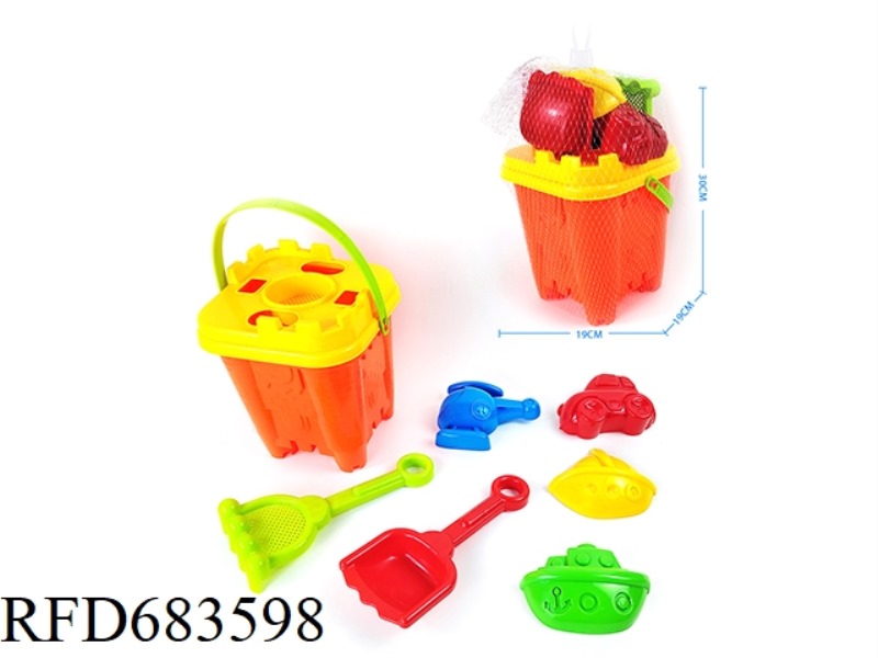 BEACH BUCKET TOY SET (7PCS)