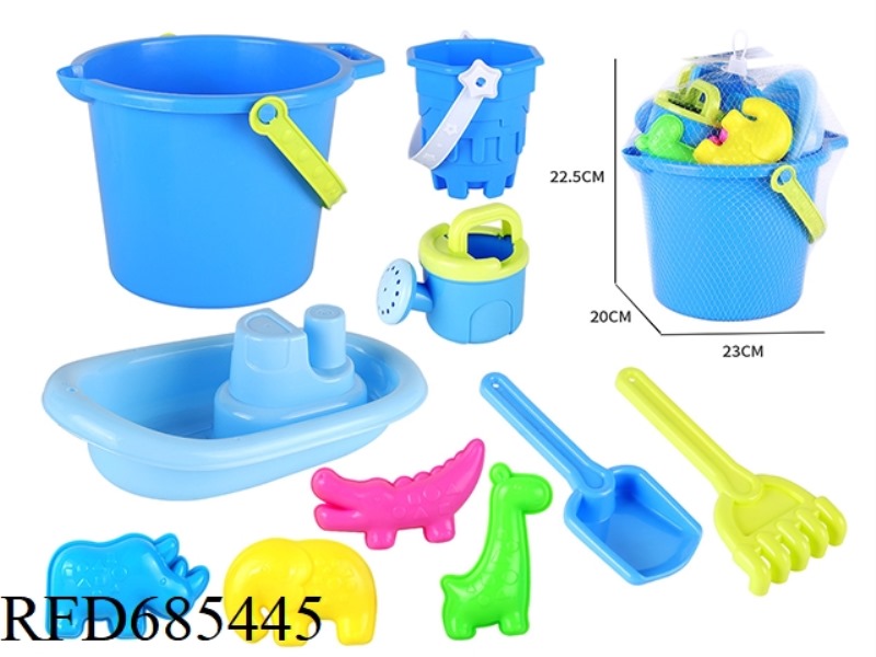 CASTLE BEACH BUCKET BOAT BEAST SAND MODEL SAND SHOVEL TOOL 10PCS SET