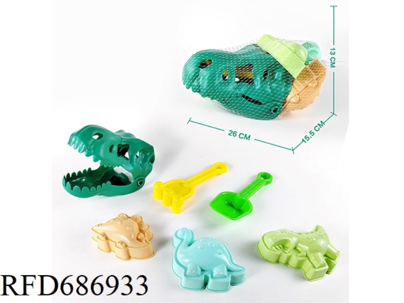 BEACH DINOSAUR SAND DIGGING TOY SET (6PCS)