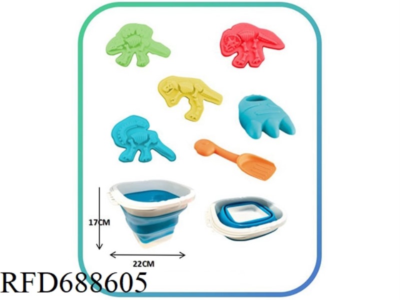 FOLDING BUCKET BEACH SERIES 7PCS