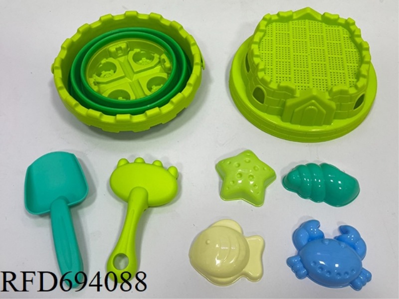 A SET OF 8-PIECE ROUND BEACH BUCKETS