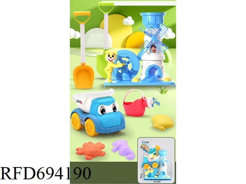 A SET OF 8 COLORFUL BEACH TOY NET BAGS