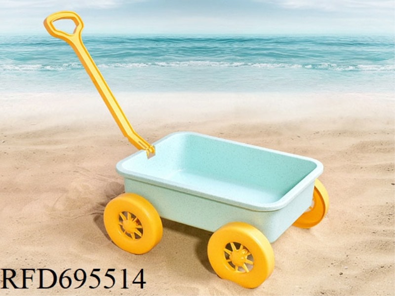 WHEAT STRAW BEACH TRAILER (BLUE)