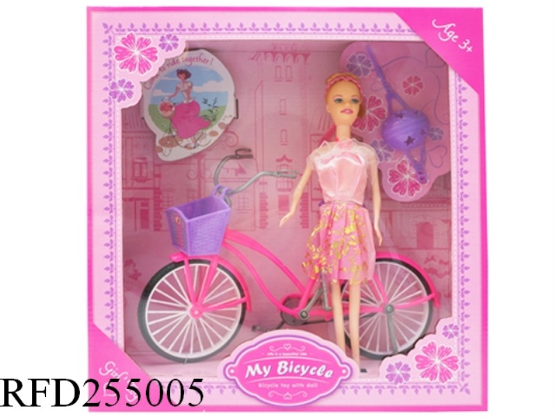 DOLL WITH BICYCLE SET