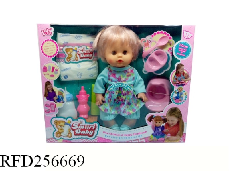 12 INCH 12 VOICE ACTIVITY EYES DRINK PEE FEMALE DOLL