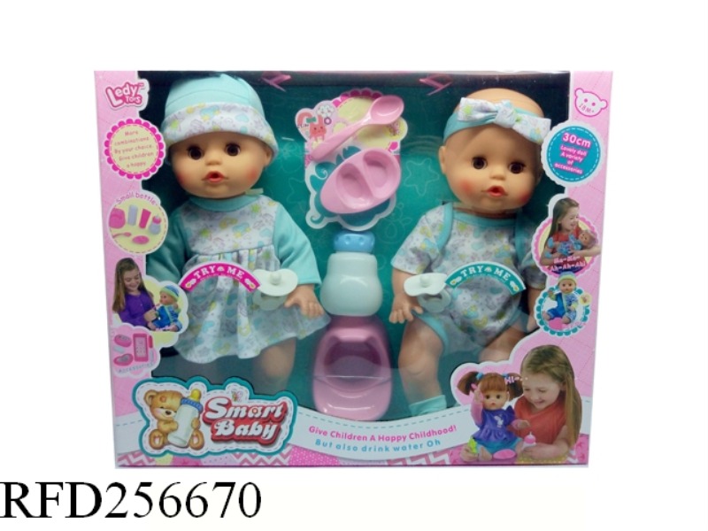 12 INCH 12 VOICE ACTIVITY EYES DRINK PEE COUPLES DOLL