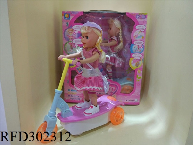 13-INCH ELECTRIC FLASH MUSIC DANCE SKID DOLL