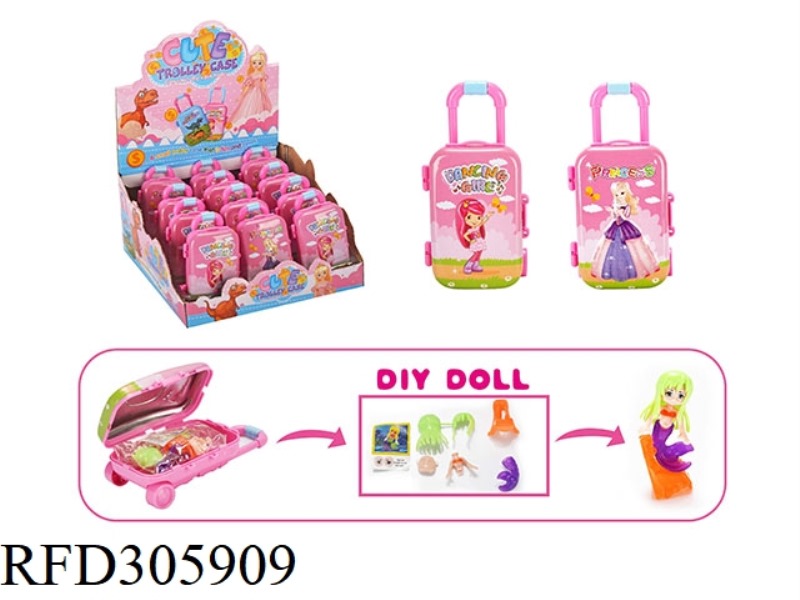 PRINCESS SUITCASE WITH PRINCESS 12PCS