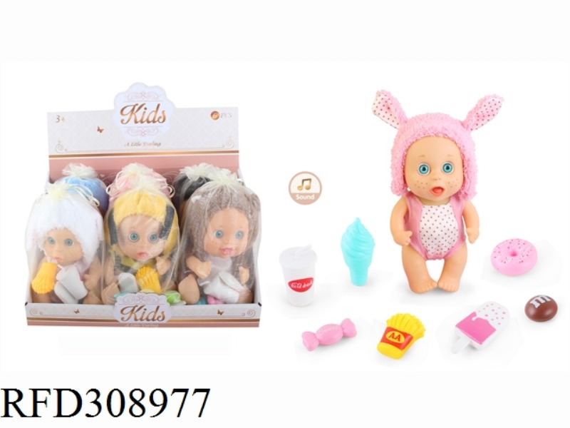 9 INCH DOLL WITH 6 SOUND IC (3 ASST)