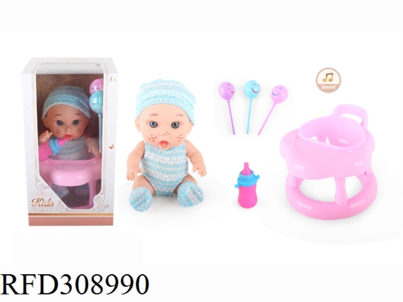 9 INCH DOLL WITH 6 SOUND IC WITH DINING CHAIR, CANDY