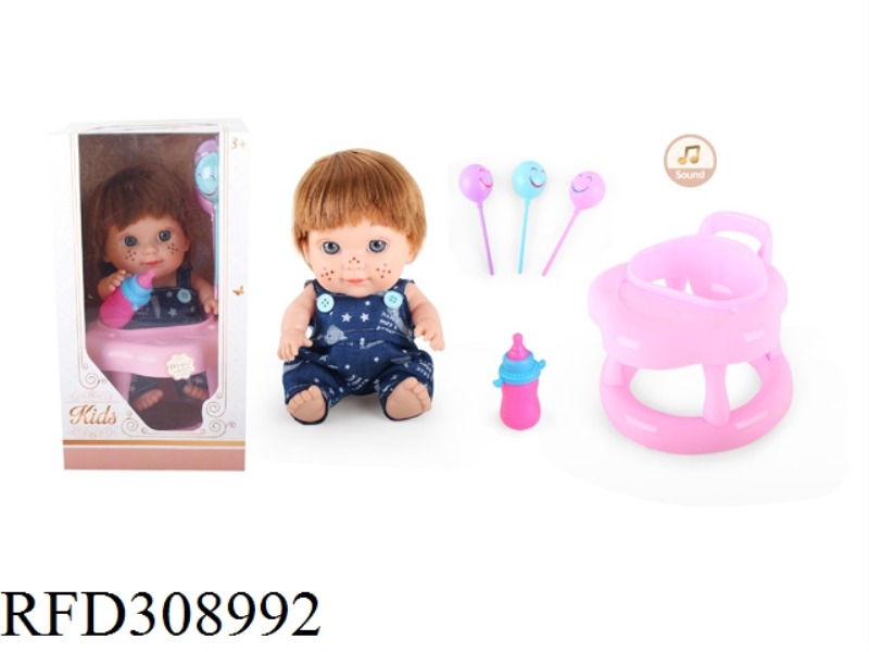 9 INCH BABY WITH 4 SOUND IC WITH BABY WALKER BOTTLE BALLOON