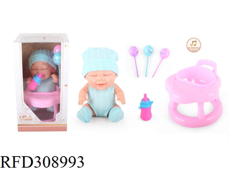 9 INCH DOLL WITH 6 SOUND IC WITH DINING CHAIR, CANDY