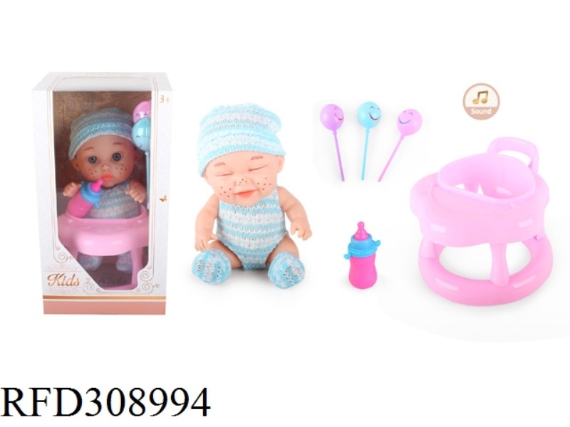 9 INCH DOLL WITH 6 SOUND IC WITH DINING CHAIR, CANDY
