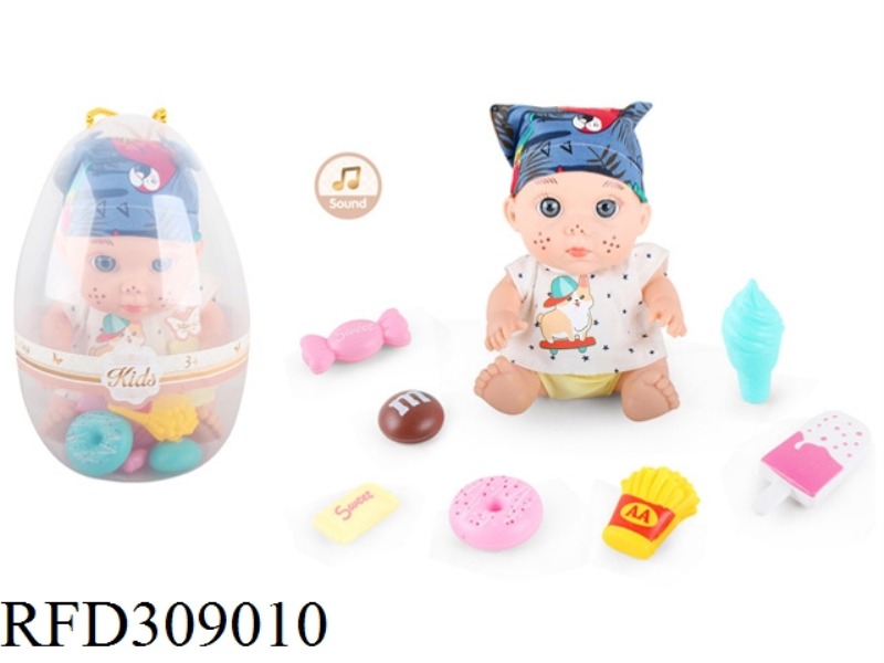 9 INCH BABY WITH 6 SOUND IC WITH CANDY FOOD ACCESSORIES 7 SAMPLE (3 ASST)
