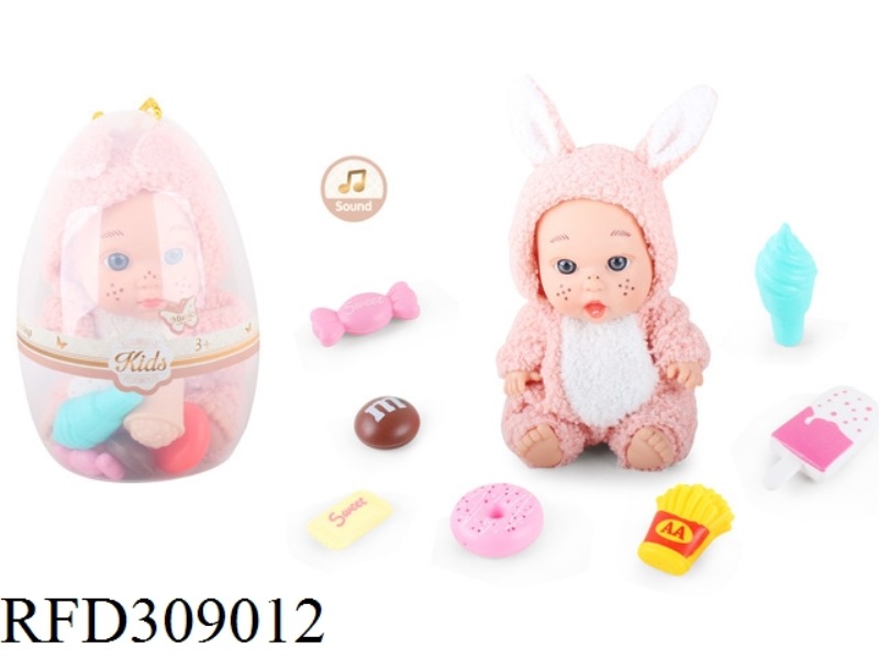 9 INCH BABY WITH 6 SOUND IC WITH CANDY FOOD ACCESSORIES 7 SAMPLE (3 ASST)