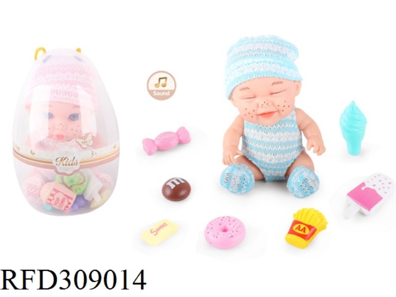 9 INCH BABY WITH 6 SOUND IC WITH CANDY FOOD ACCESSORIES 7 SAMPLE (3 ASST)