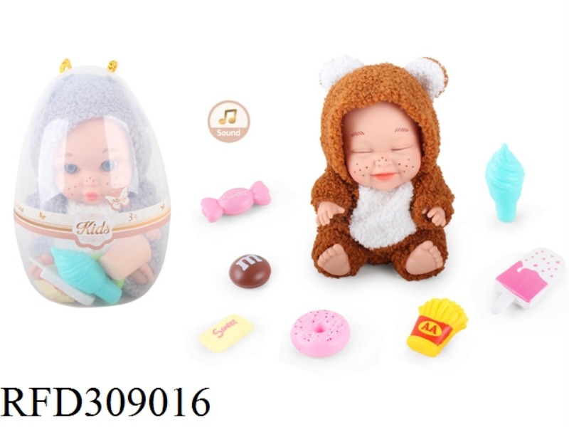 9 INCH BABY WITH 6 SOUND IC WITH CANDY FOOD ACCESSORIES 7 SAMPLE (3 ASST)