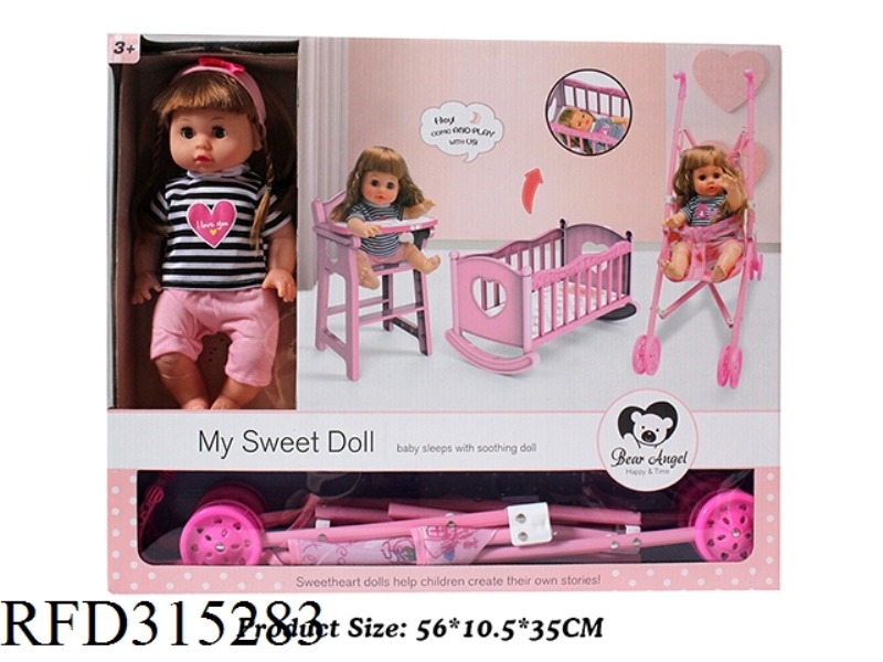 14 INCH DOLL 3 IN I SET