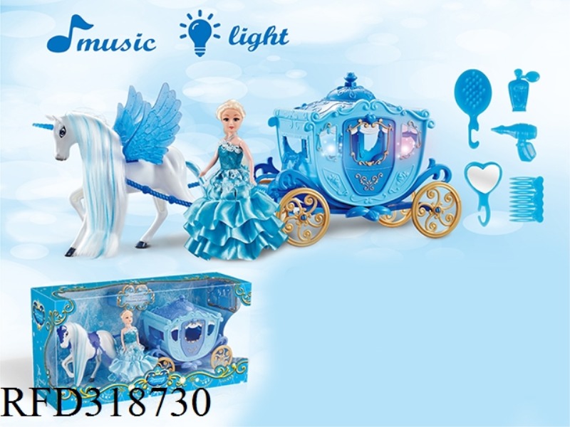 STATIC PEGASUS DREAM CAR WITH LIGHT MUSIC (BLUE)