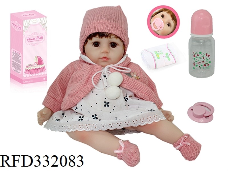47CM REBIRTH DOLL HIGH SIMULATION BABY (WOOL WHITE SKIRT)