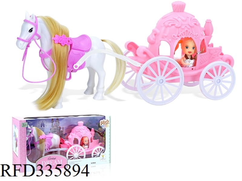 STATIC CARRIAGE 3 INCH DOLL.