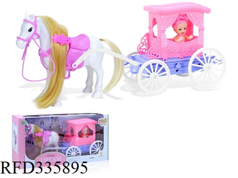 STATIC CARRIAGE 3 INCH DOLL.