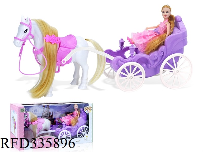 STATIC CARRIAGE 7 INCH DOLL.