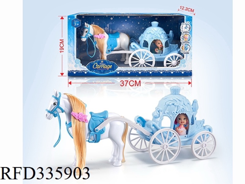 STATIC CARRIAGE 3 INCH DOLL.