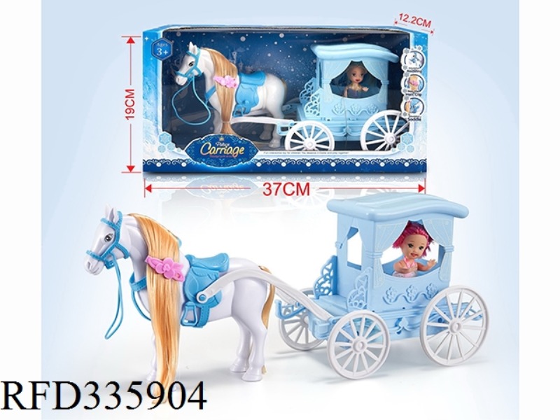 STATIC CARRIAGE 3 INCH DOLL.