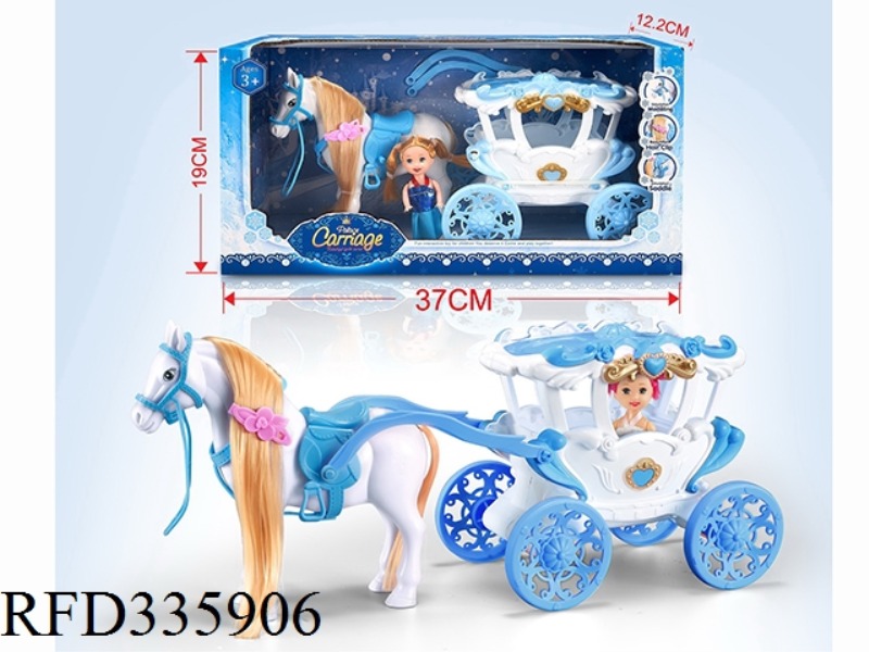 STATIC CARRIAGE 3 INCH DOLL.